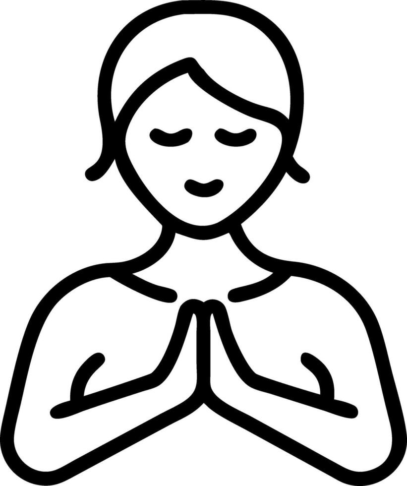 Happy mindful thankful middle aged old woman holding hands on chest meditating with eyes closed isolated on grey background feeling no stress gratitude mental health balance peace vector
