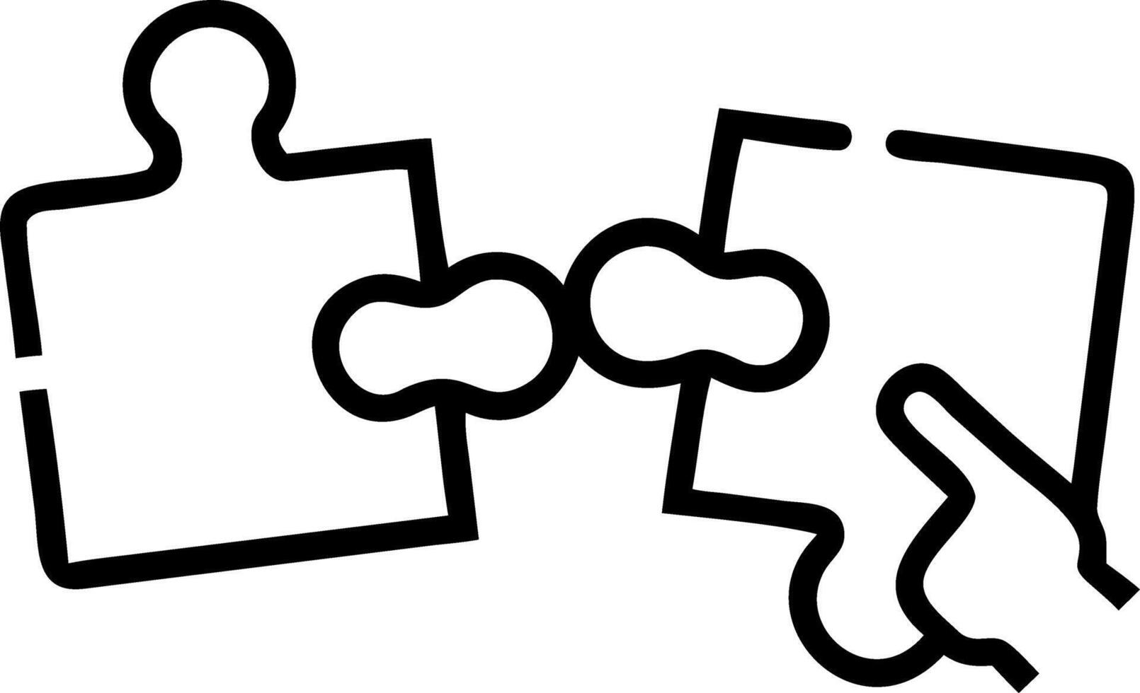 Hand holding jigsaw puzzles Business partnership concept vector