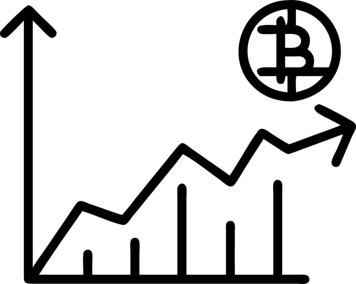 Green stock market graph rising upwards with digital globe background depicting global stock market rally or recovery featuring stock and cryptocurrency elements vector