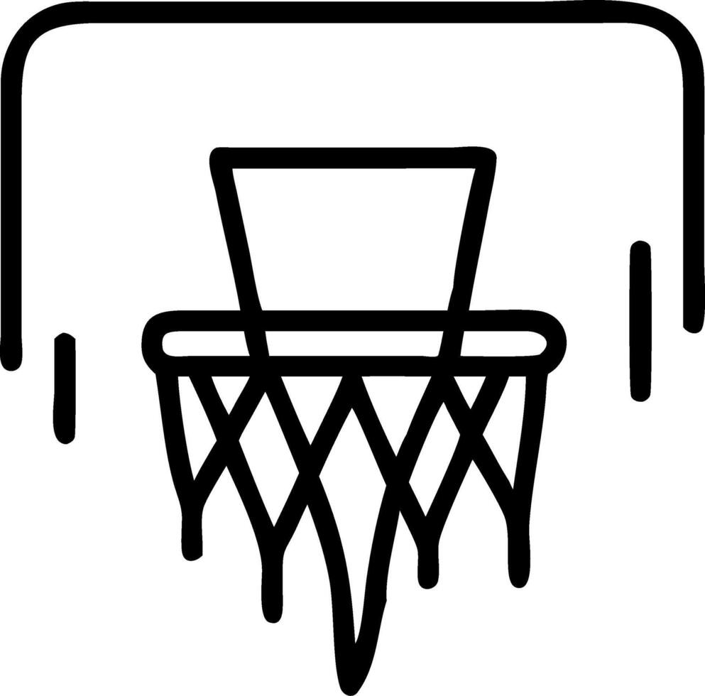 Frozen basketball hoop with icicles hanging symbolizing winter sports and outdoor activities in cold weather conditions vector
