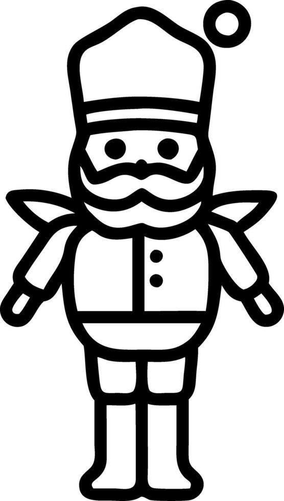 Festive watercolor nutcracker soldier illustration embodying holiday tradition and seasonal cheer vector