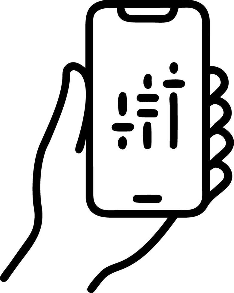 female hand holding smartphone business style stocks exchanges professional photo vector
