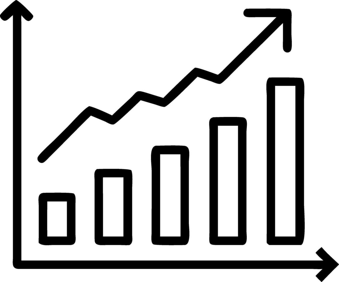 Exponential graph with increasing green bar graph upward to the right depicting cash increase and profit on business dashboard using vector
