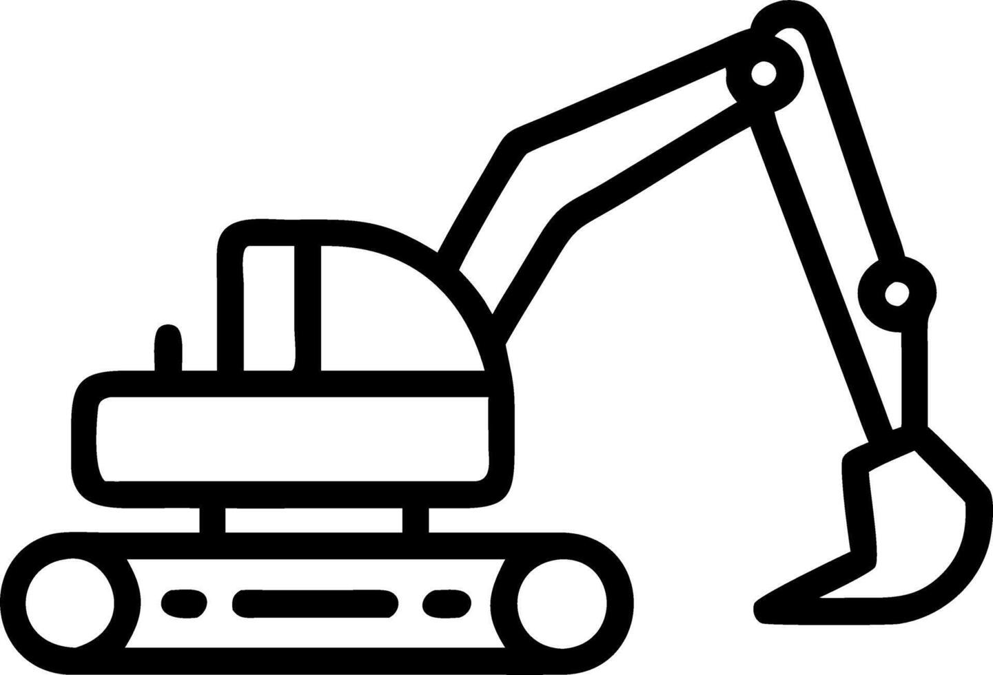 Excavator working with soil and water during earthmoving works vector