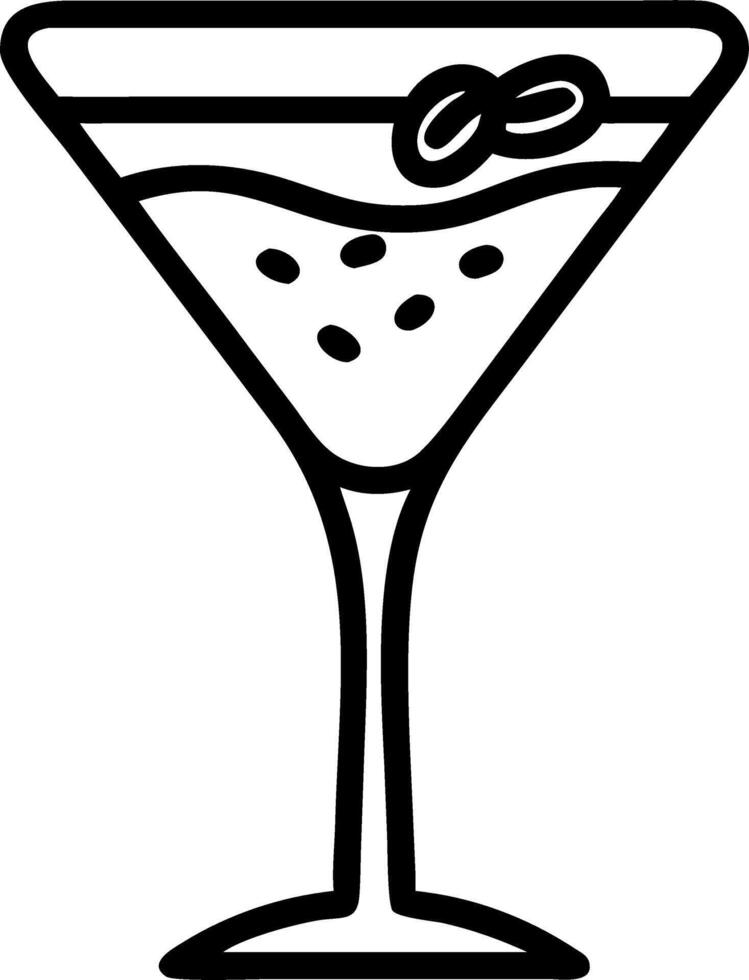 Espresso martini glass with coffee beans illustrated in watercolor style hand drawn clipart perfect for nursery art showcasing sophisticated and flavorful cocktail Set 3 vector