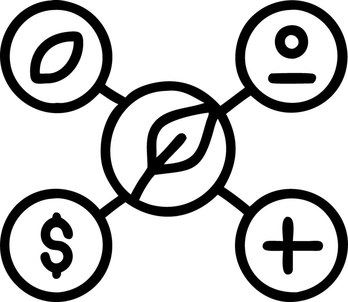 ESG icon concept representing environmental social governance in sustainable ethical business with network connections on green background Set 2 vector