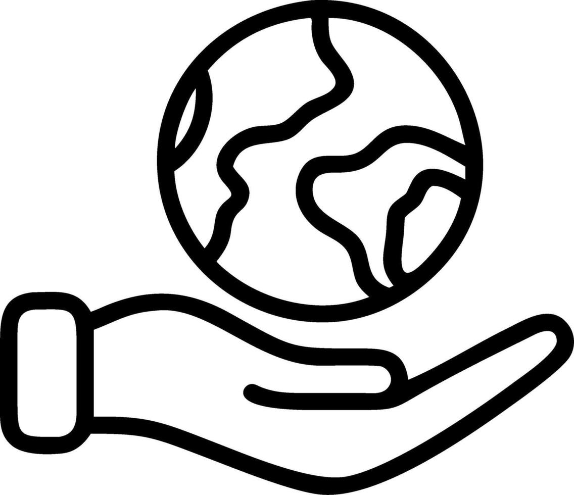 ESG icon concept earth in hand environmental social governance sustainable corporation development ethical business green background copy space vector