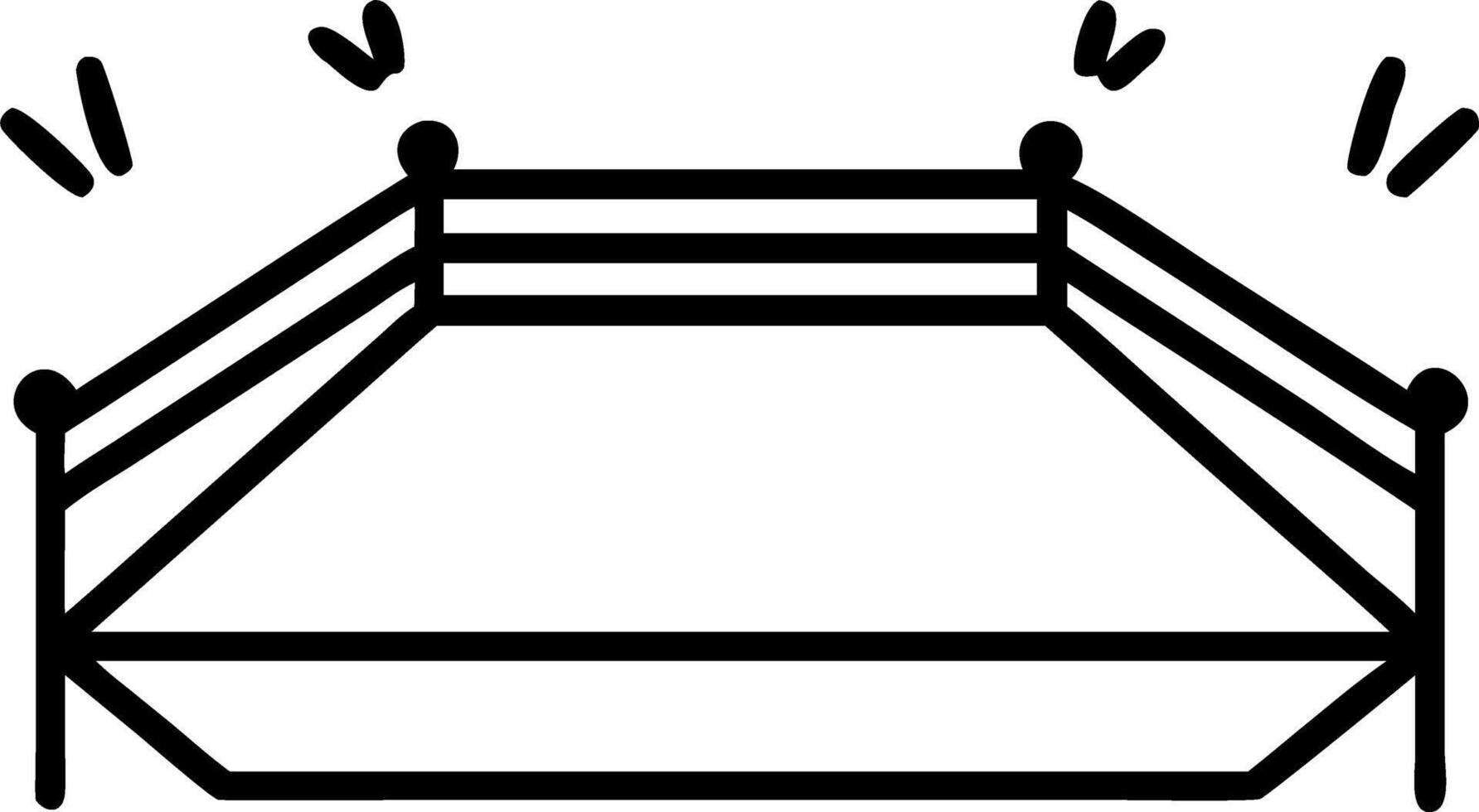 Empty boxing ring illuminated by colorful lights ready for match dramatic atmosphere professional sport setting Set 3 vector