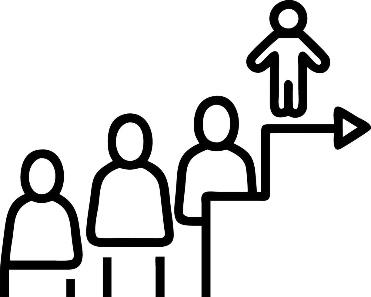 Elevate personal development career growth track achievements leverage guidance unlock employee potential illustrate supportive leadership vector