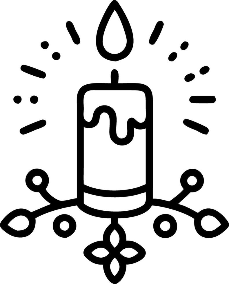 Elegant candle surrounded by festive holiday decorations creating to warm and cozy ambiance perfect for holiday marketing and decor Set 2 vector