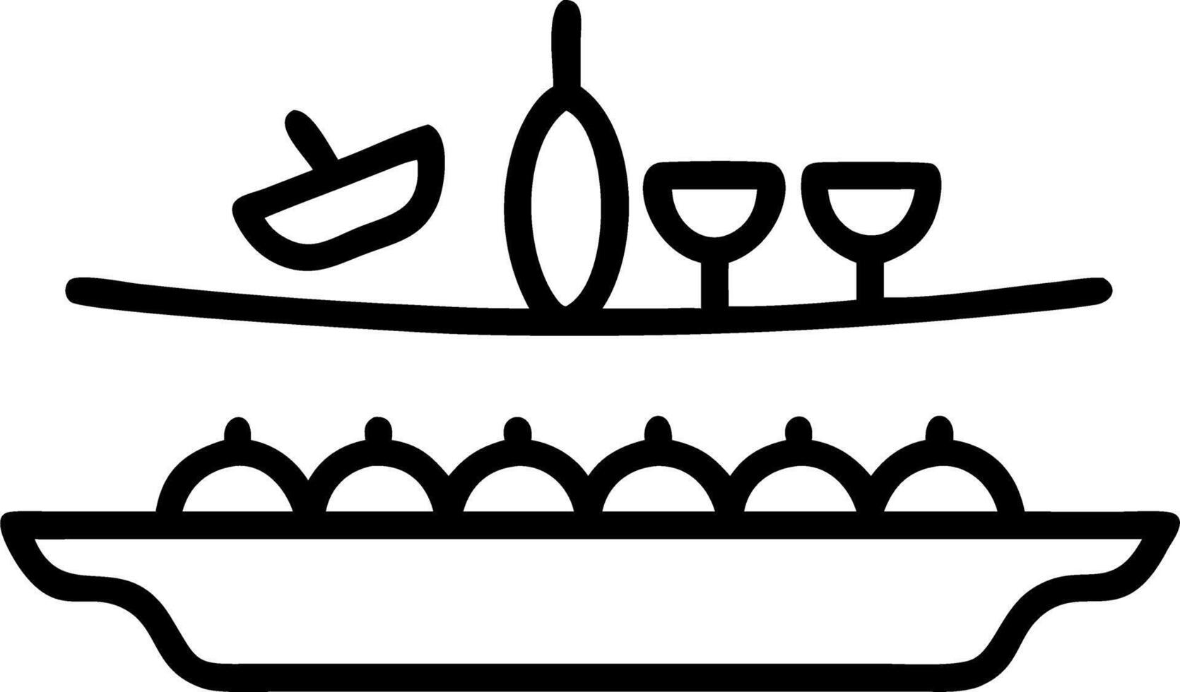 Elegant appetizers on yacht at sunset showcasing lavish dining experience with deliciously crafted hors doeuvres Set 2 vector