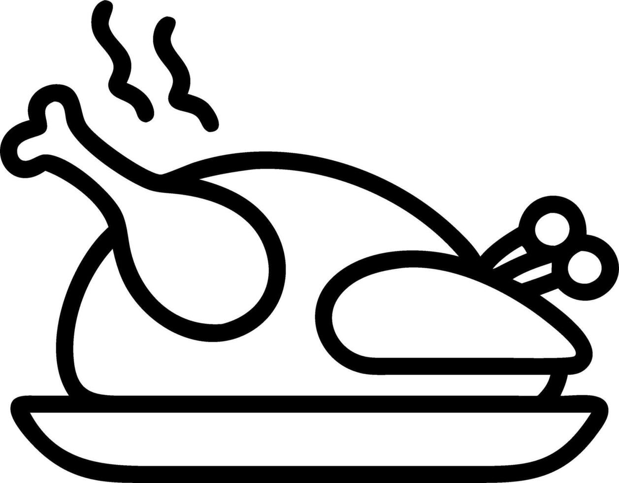 Delicious roasted turkey served with fresh herbs vegetables and fruits perfect for festive holiday meals like Thanksgiving and Christmas Set 6 vector