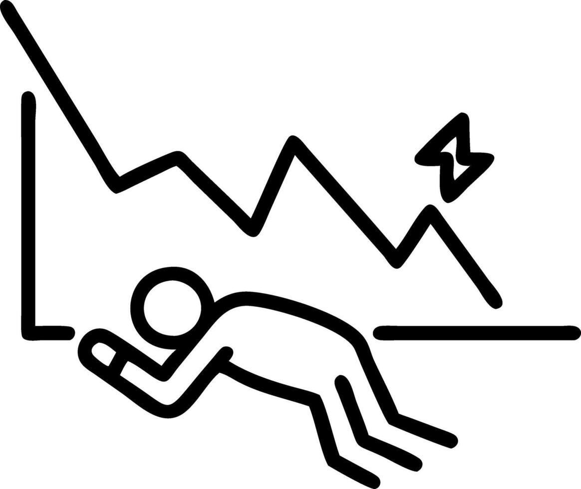 Desperate investor monitoring steep declines in stock market bear market turmoil dramatic lighting emotional impact vector