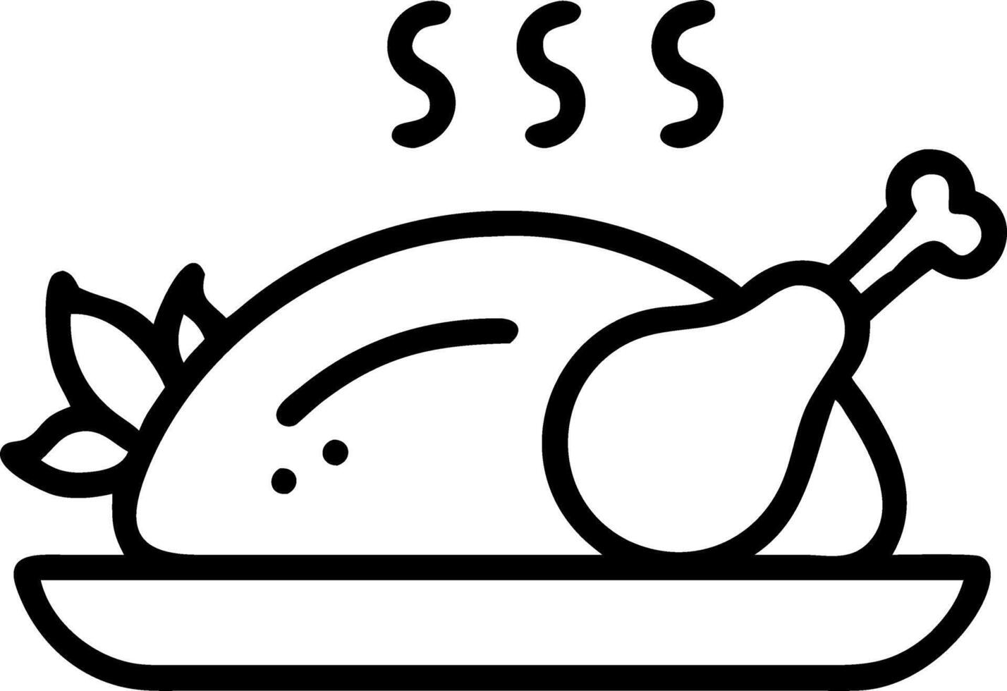 Delicious roasted turkey served with fresh herbs vegetables and fruits perfect for festive holiday meals like Thanksgiving and Christmas Set 2 vector