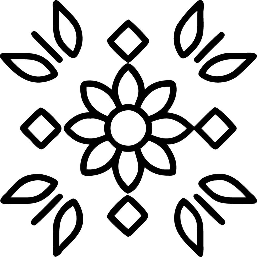 Contemporary sunflower seamless tile pattern with geometric sunflower designs and monochrome palette ideal for trendy spaces Set 8 vector