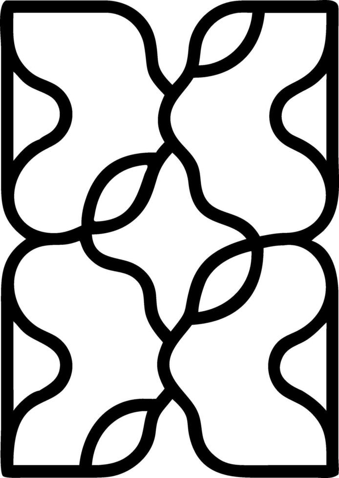 Contemporary minimalist seamless tile pattern with abstract floral shapes and neutral colors for sleek modern homes Set 4 vector