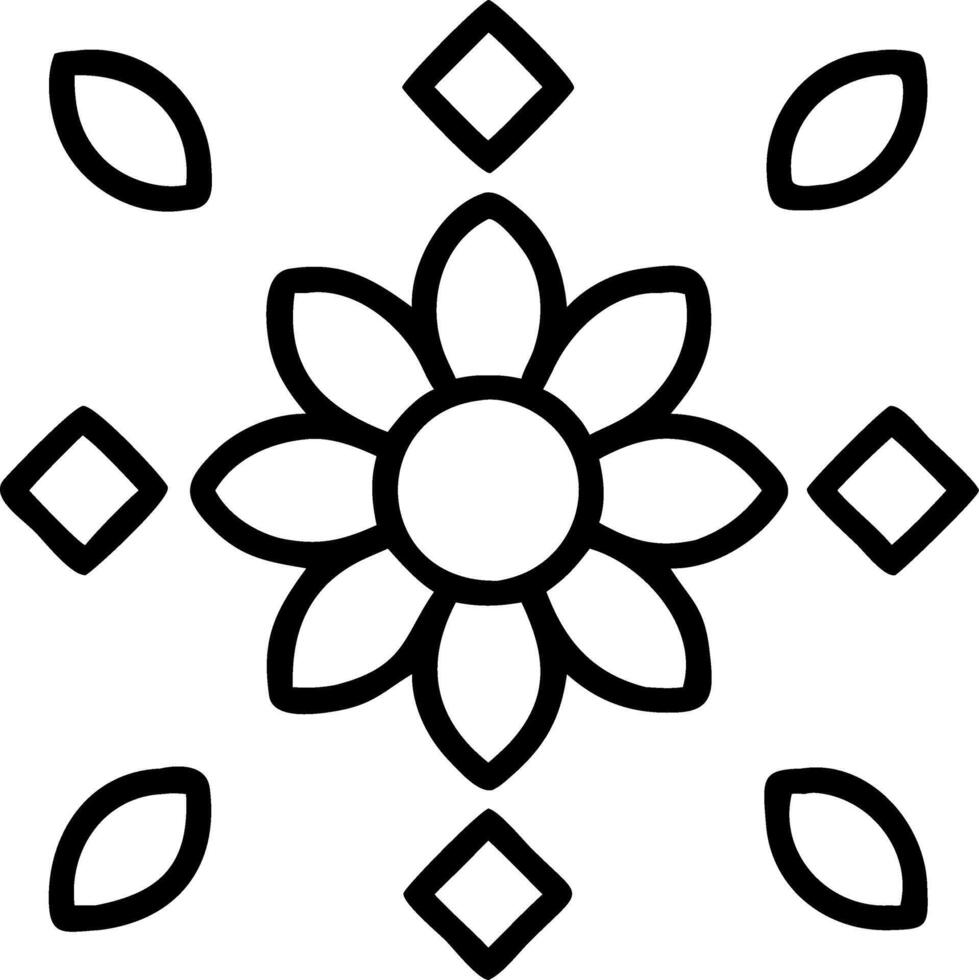 Contemporary sunflower seamless tile pattern with geometric sunflower designs and monochrome palette ideal for trendy spaces Set 5 vector