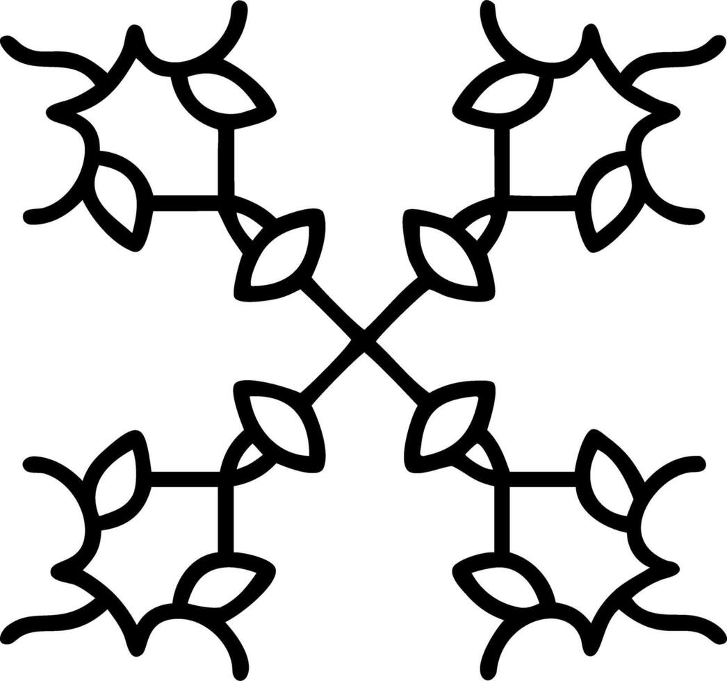 Contemporary ivy seamless tile pattern with geometric ivy designs and monochrome palette ideal for trendy spaces Set 6 vector