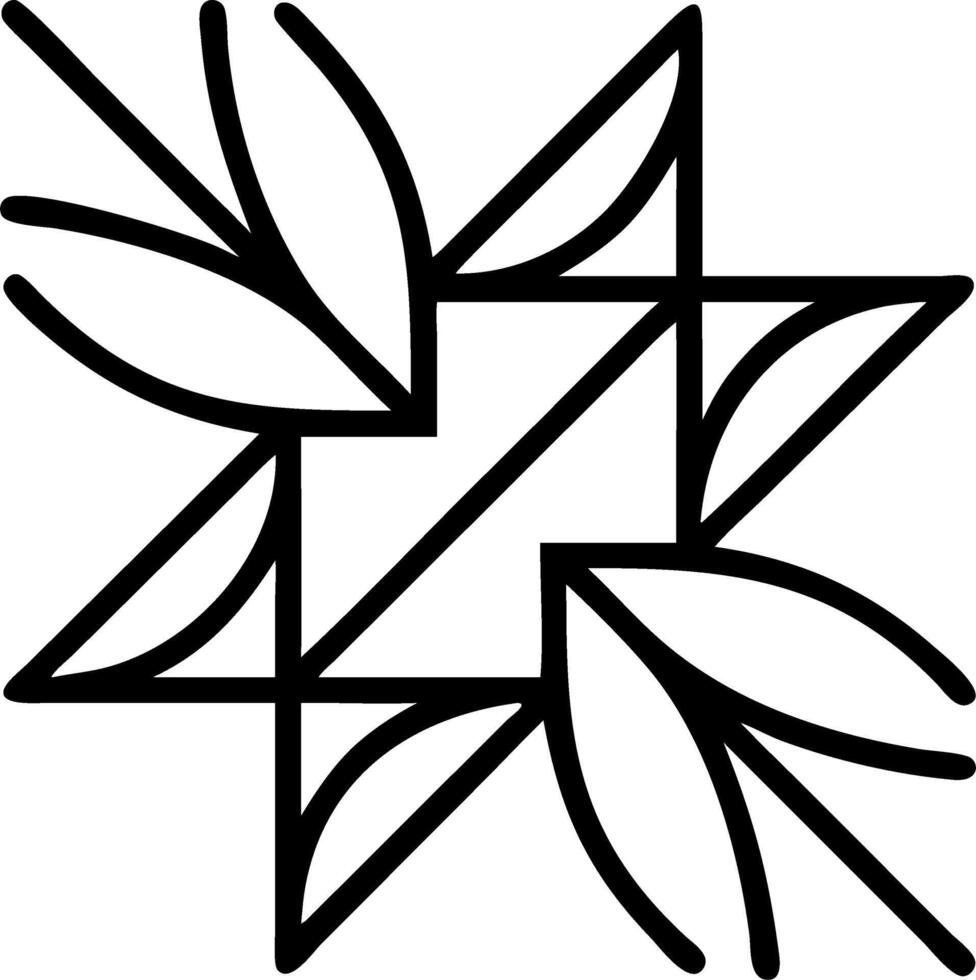 Contemporary geometric tropical leaves seamless tile pattern with sharp angles and contrasting greens for stylish modern interiors Edition vector