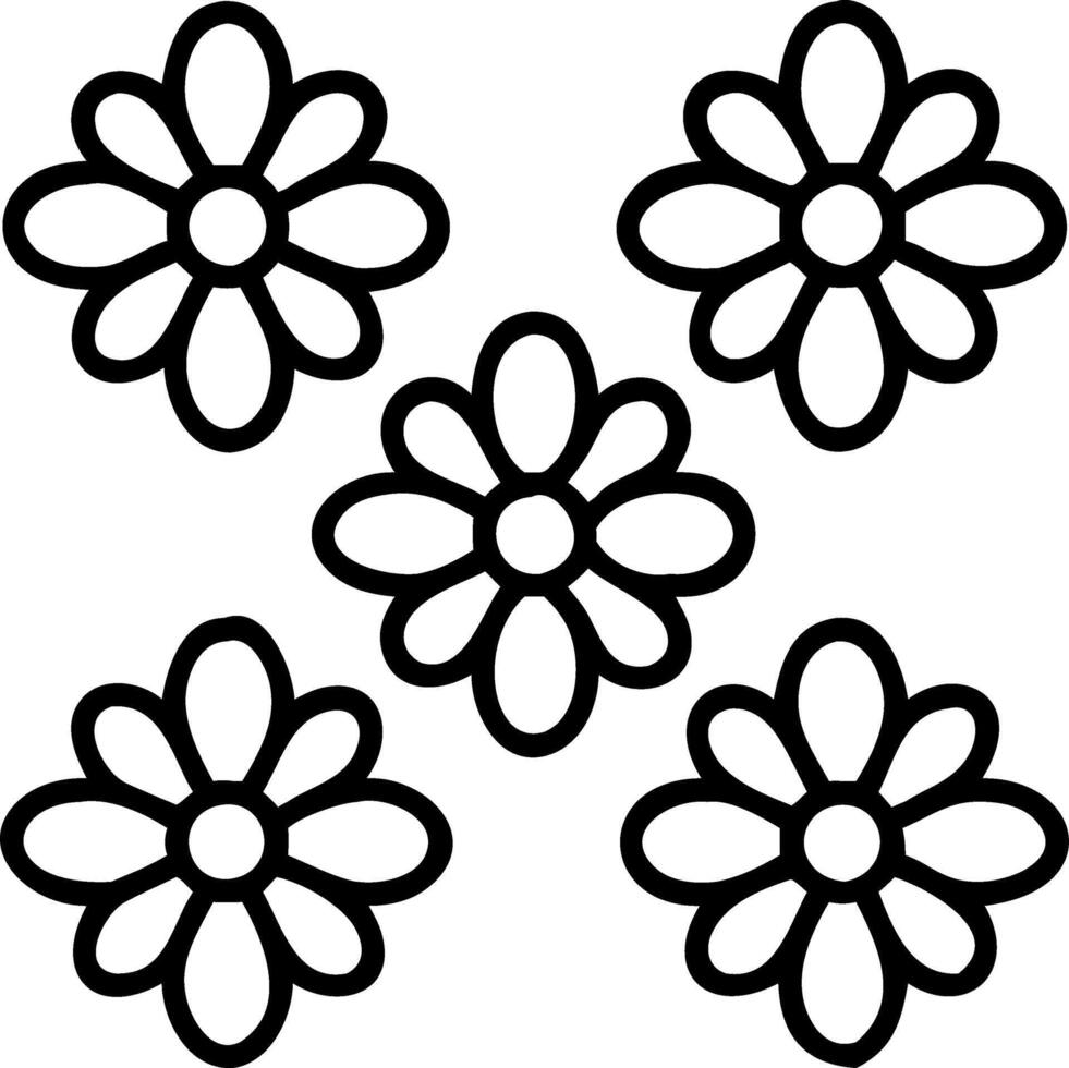 Contemporary daisy seamless tile pattern with geometric daisy designs and monochrome palette ideal for trendy spaces Edition vector