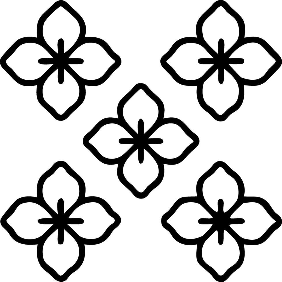 Contemporary cherry blossom seamless tile pattern with geometric blossom designs and monochrome palette ideal for trendy spaces vector