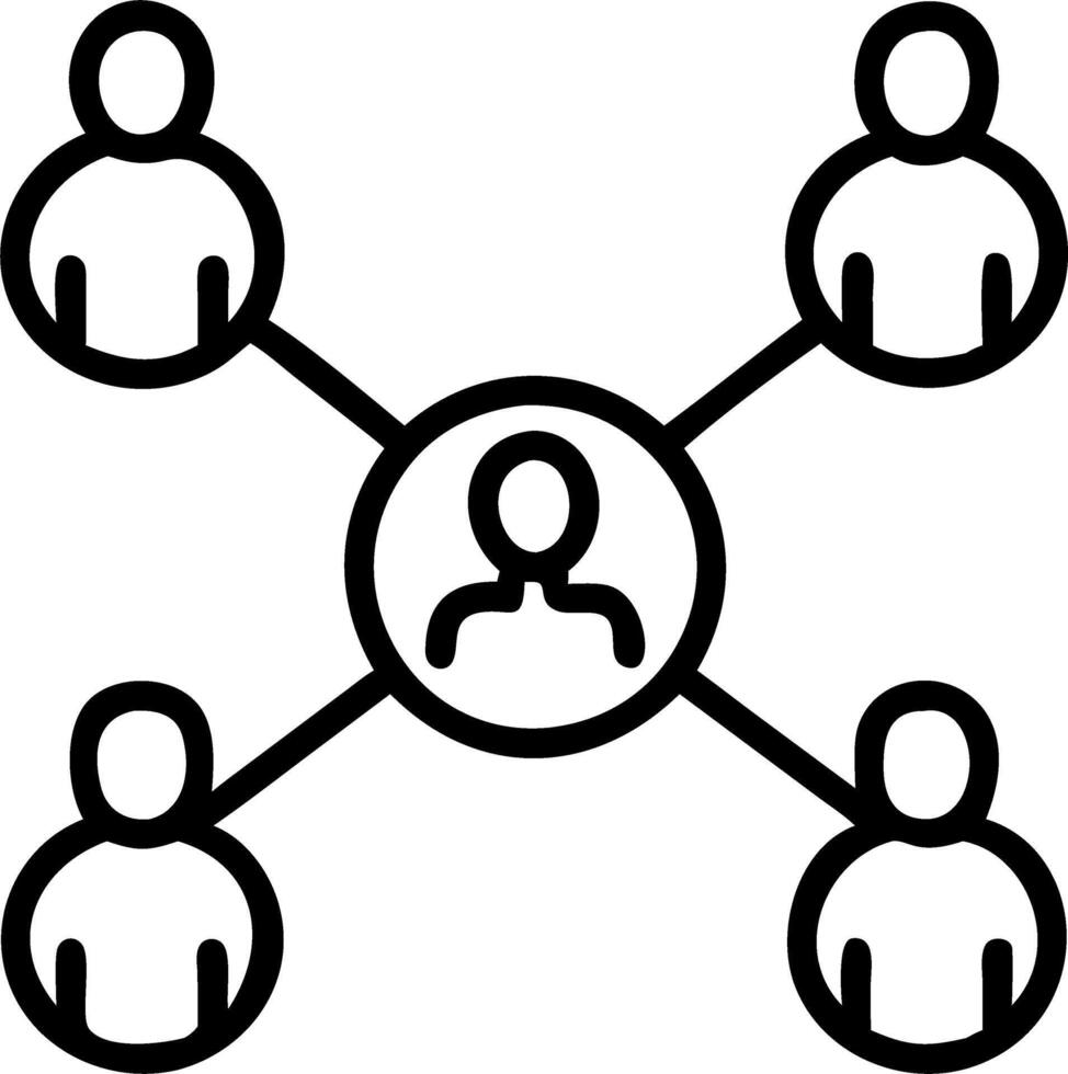 Connected together blue background teamwork network community concept vector