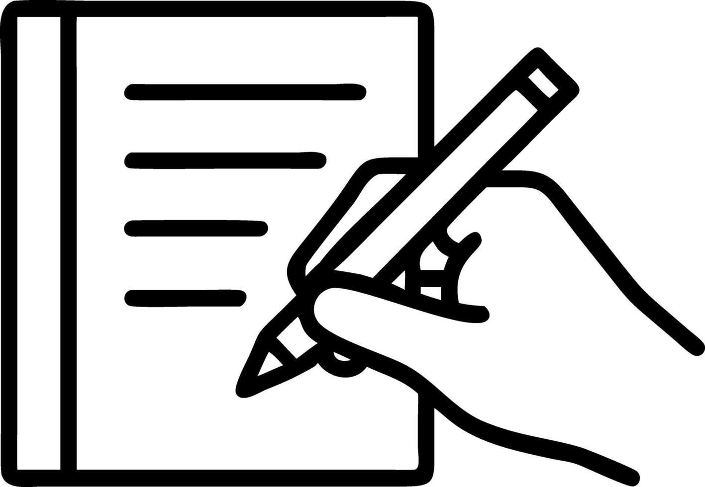 Close up of person writing in notebook with yellow pen highlighting creativity and organization in comfortable setting Set 4 vector
