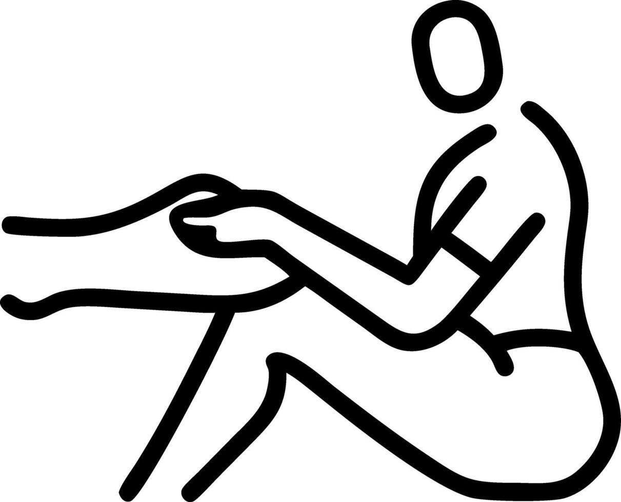Close Up of massage therapist massaging female leg at spa salon representing relaxation wellness and therapeutic treatments in to serene environment vector