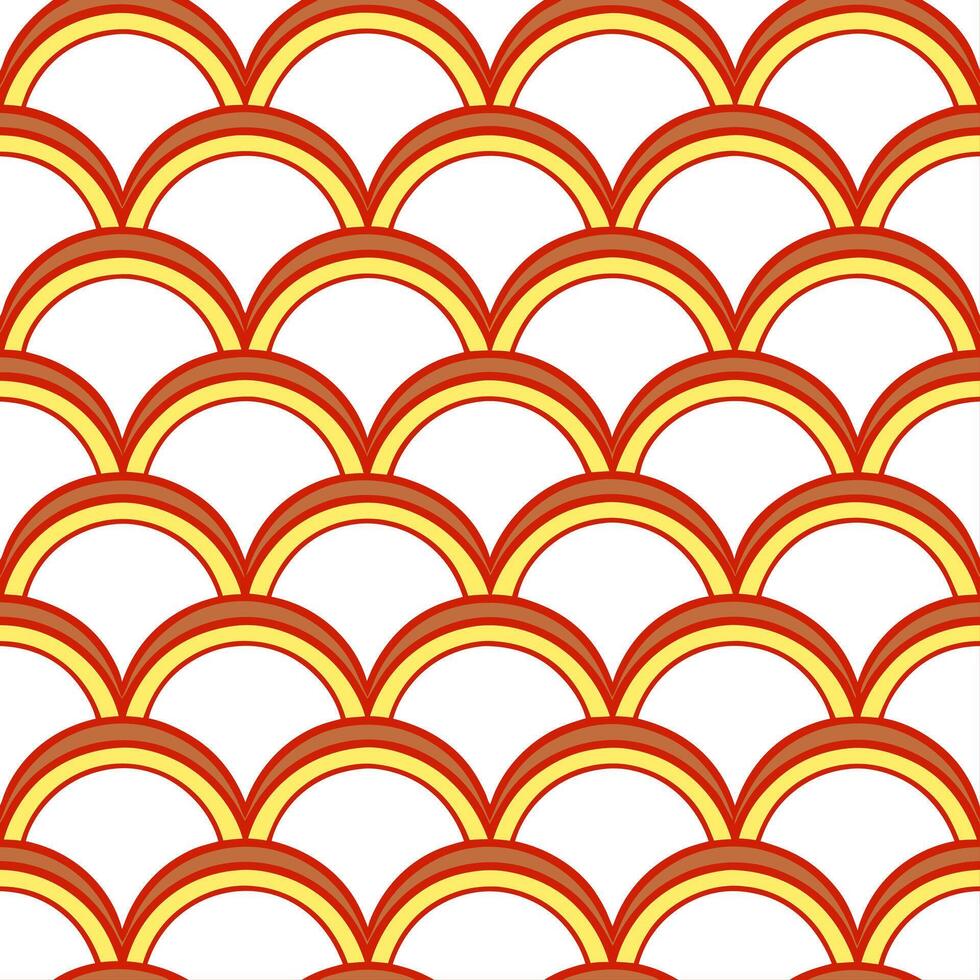 Chinese dragons and phoenixes seamless tile pattern with vibrant reds and golds for festive decor Set 2 vector