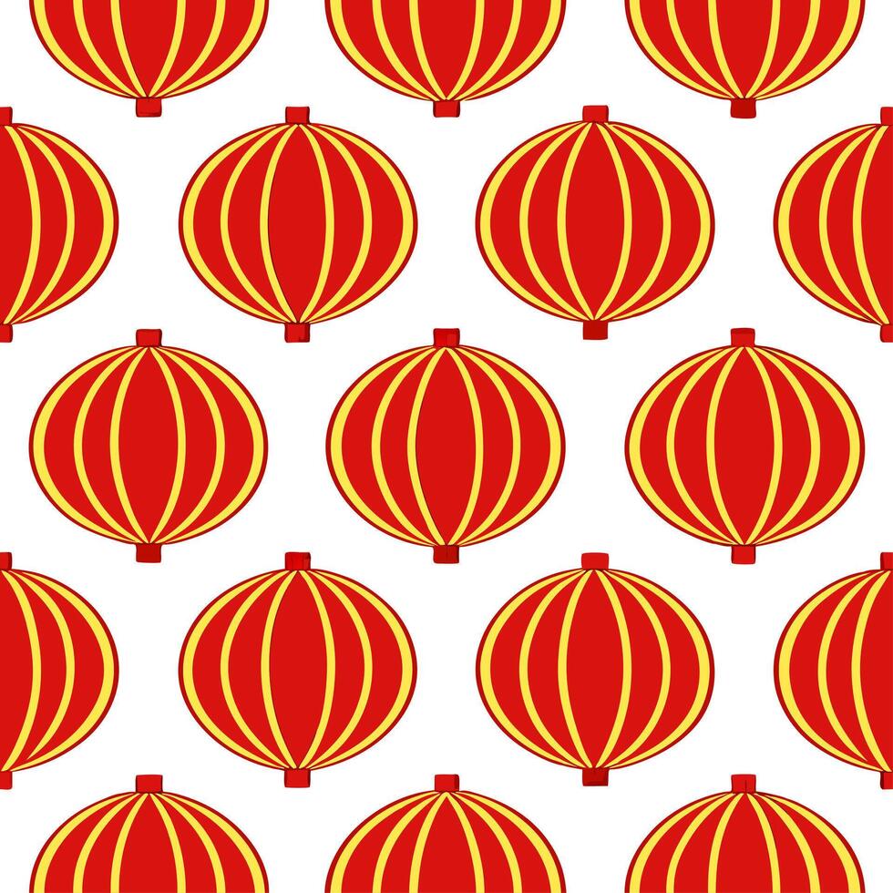 Chinese dragons and phoenixes seamless tile pattern with vibrant reds and golds for festive decor vector