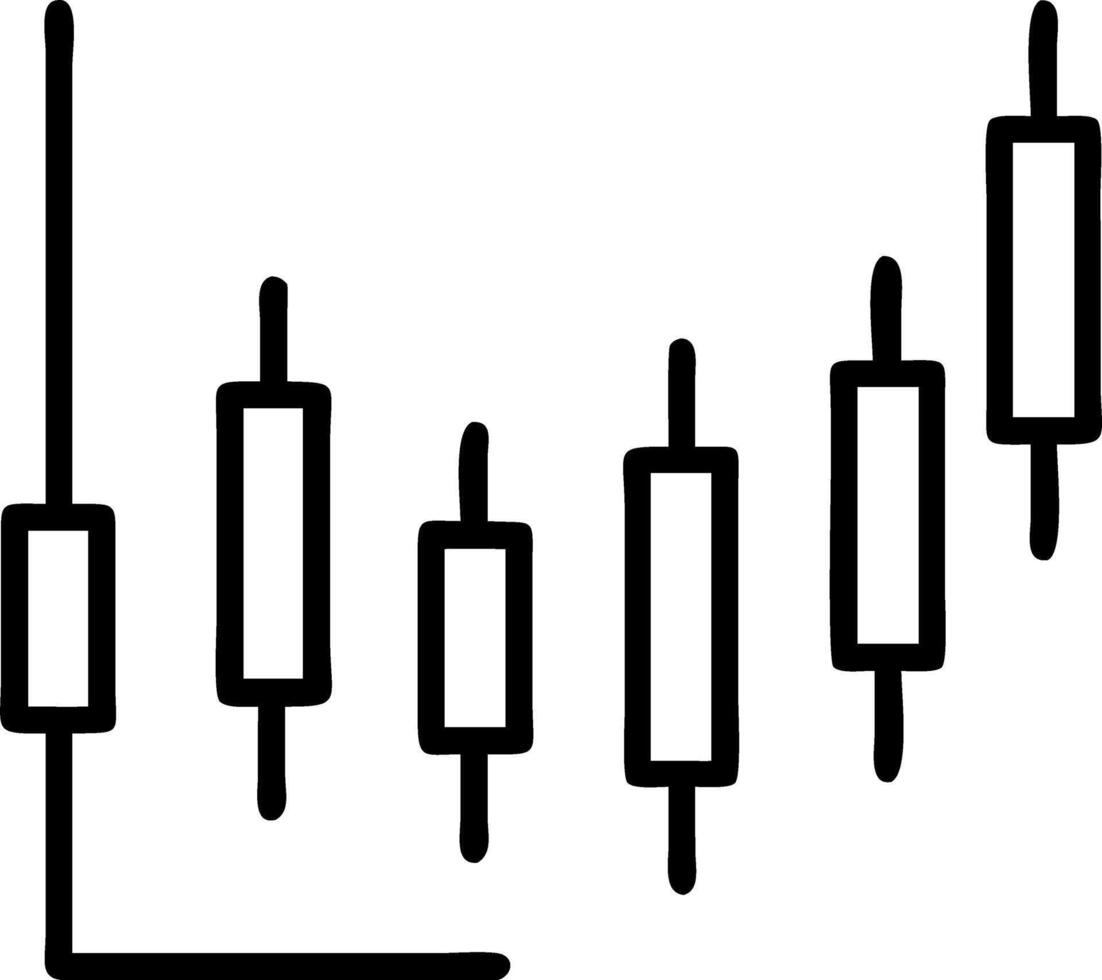Candle stick graph chart stock market investment trading vector