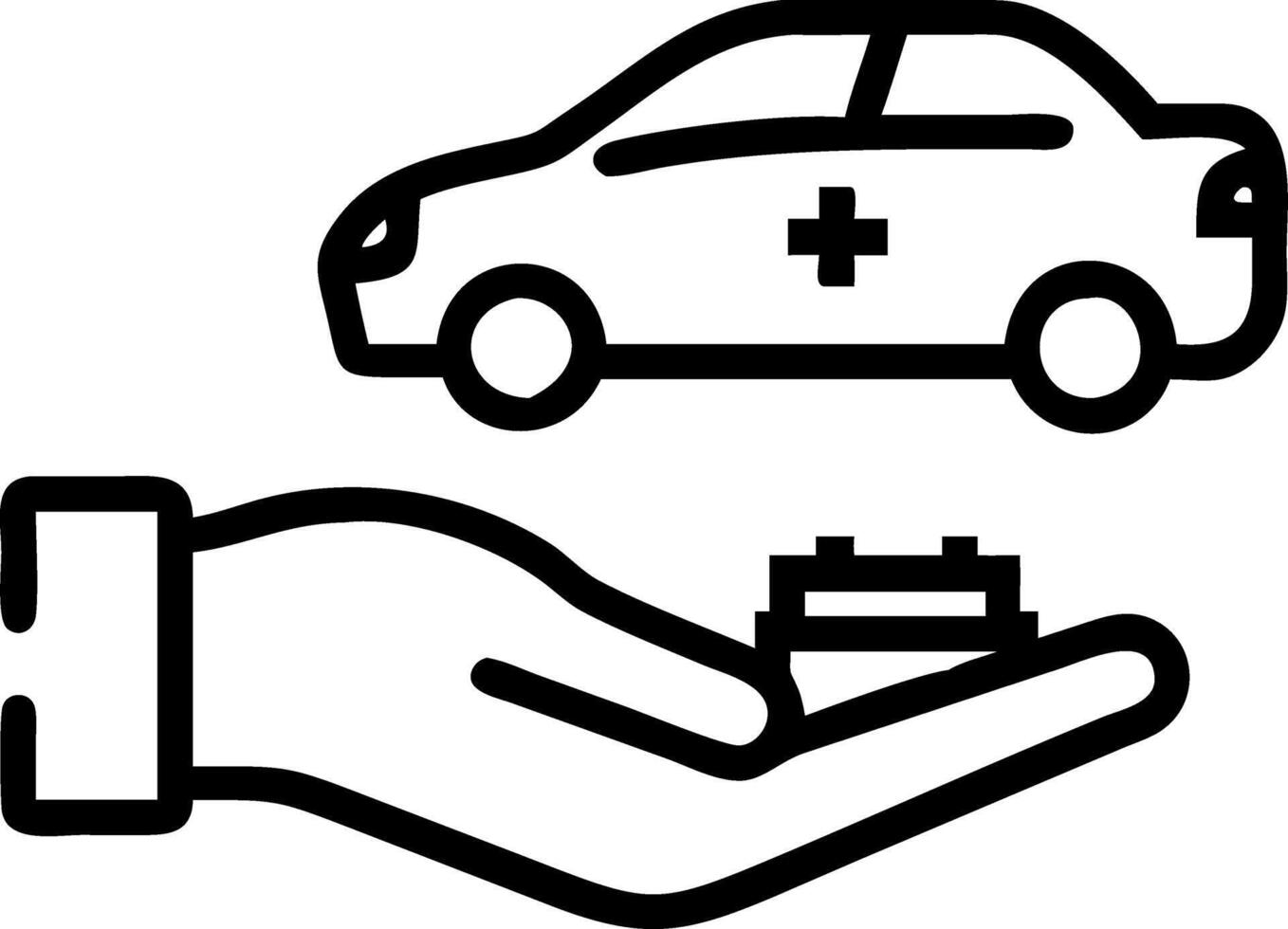 Car mechanics hands repairing electric battery maintaining car battery checking vehicle electrical systems in auto repair service vector