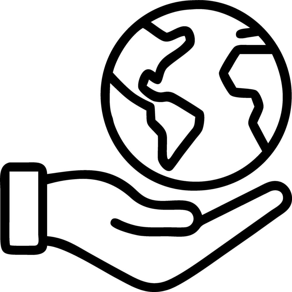 Businessmans hand holding green Earth with ESG icon symbolizing environmental social governance for sustainable organizational development and accounting for environment society an vector
