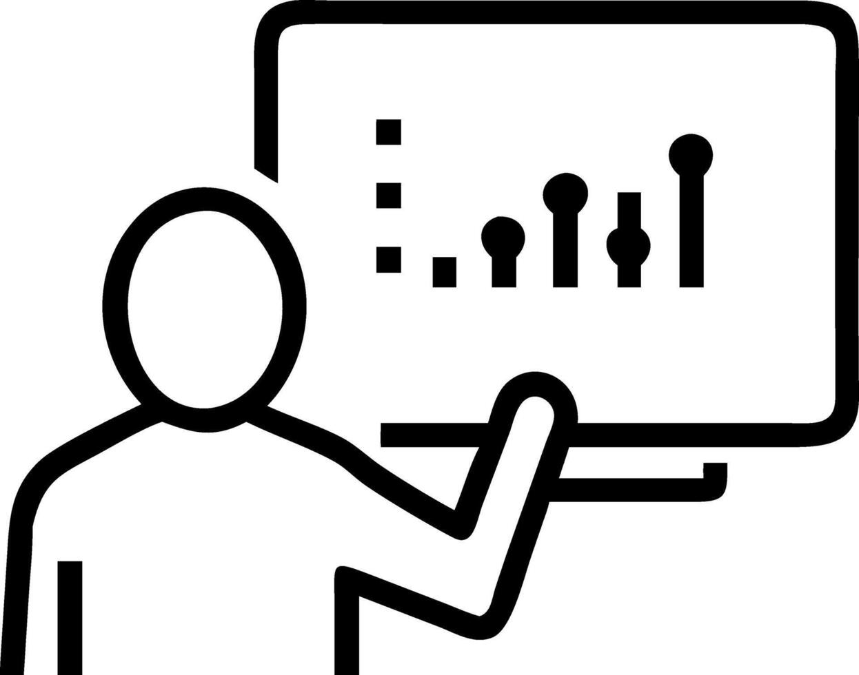 Businessman checking stock market data on tablet on night background vector