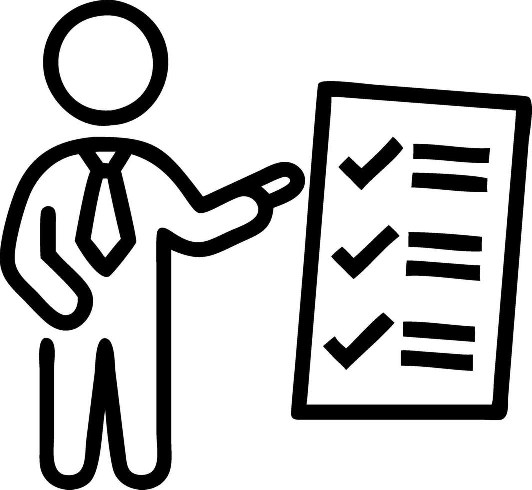 businessman checking steps document list checkboxes regulation practices policies Terms conditions Examination ethical rules Evaluate quality efficiency Set 12 vector