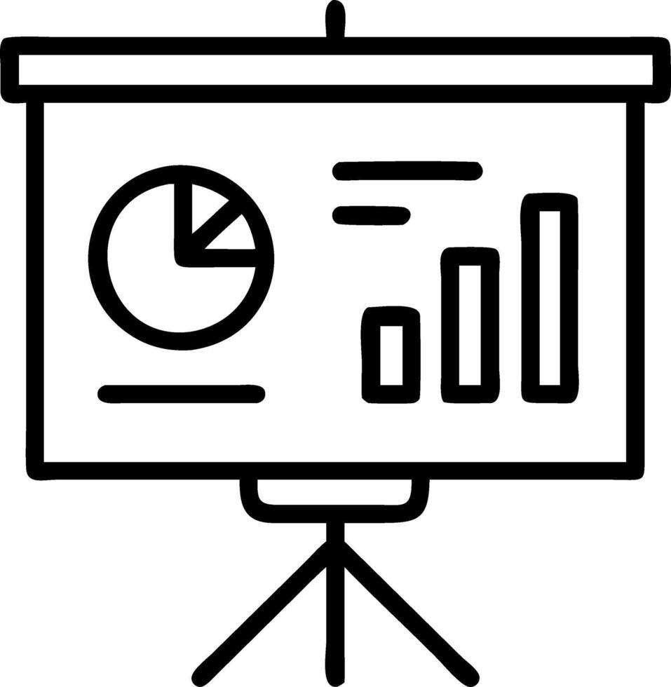 Business plan presentation featuring projector and charts illustrating company vision in professional and clear graphic design Set 3 vector