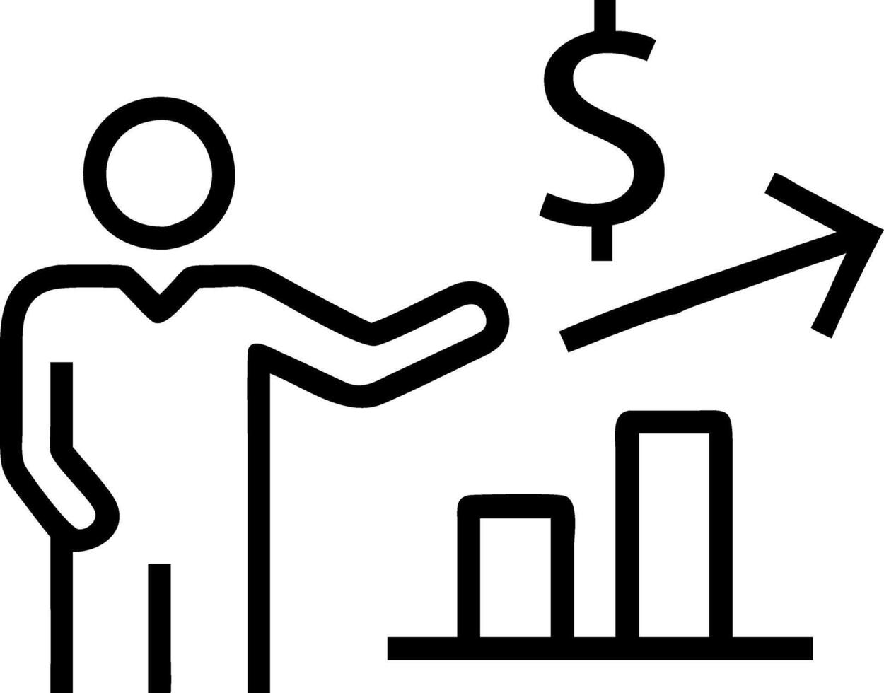 Business analyst businesswoman financial literacy background conducting stock market analysis vector