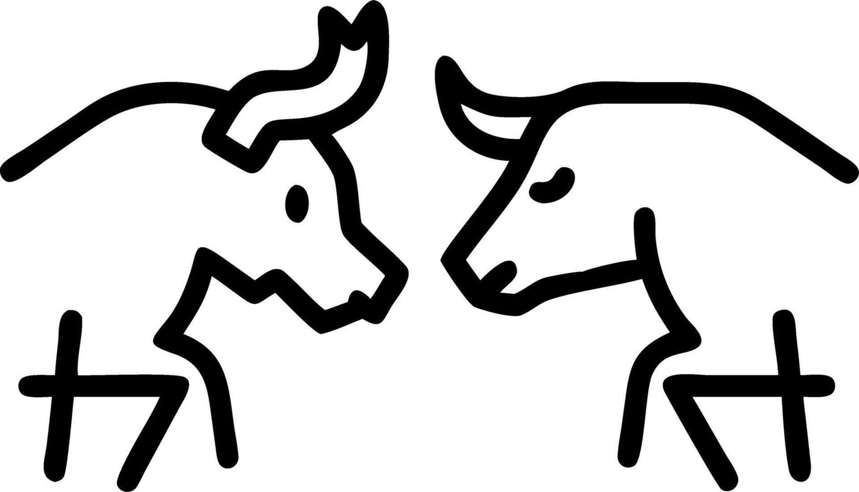Bull versus bear in suits facing each other trading on stock market Bullish vs bearish trend vector
