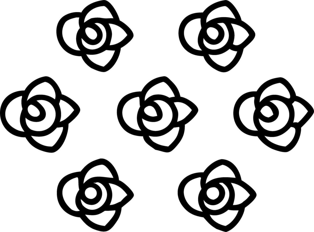 Botanical garden rose seamless tile pattern with various rose species in natural hues on to white background perfect for serene spaces Set 3 vector