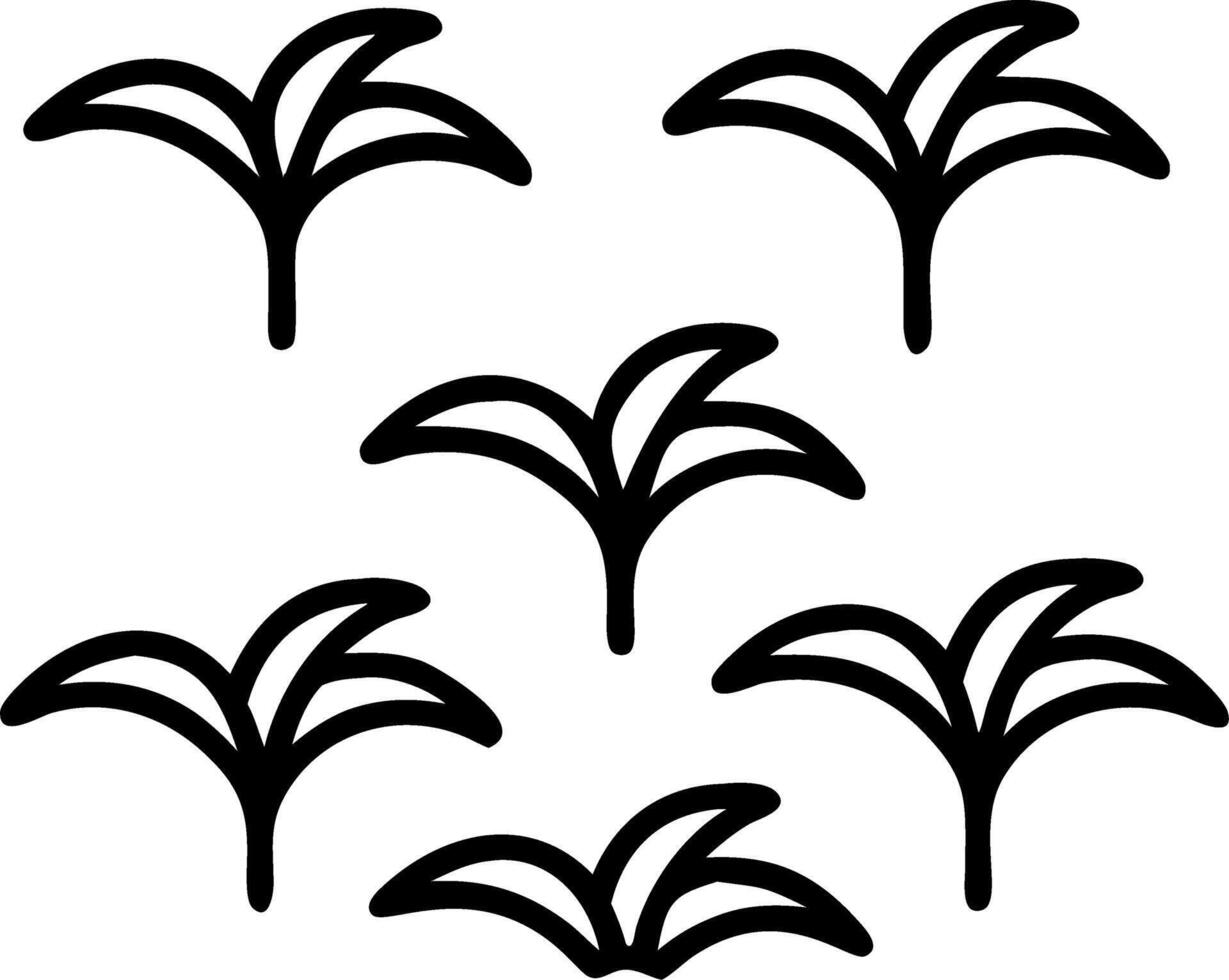 Botanical garden palm leaf seamless tile pattern with various palm species in natural greens on to white background perfect for serene spaces Set 3 vector