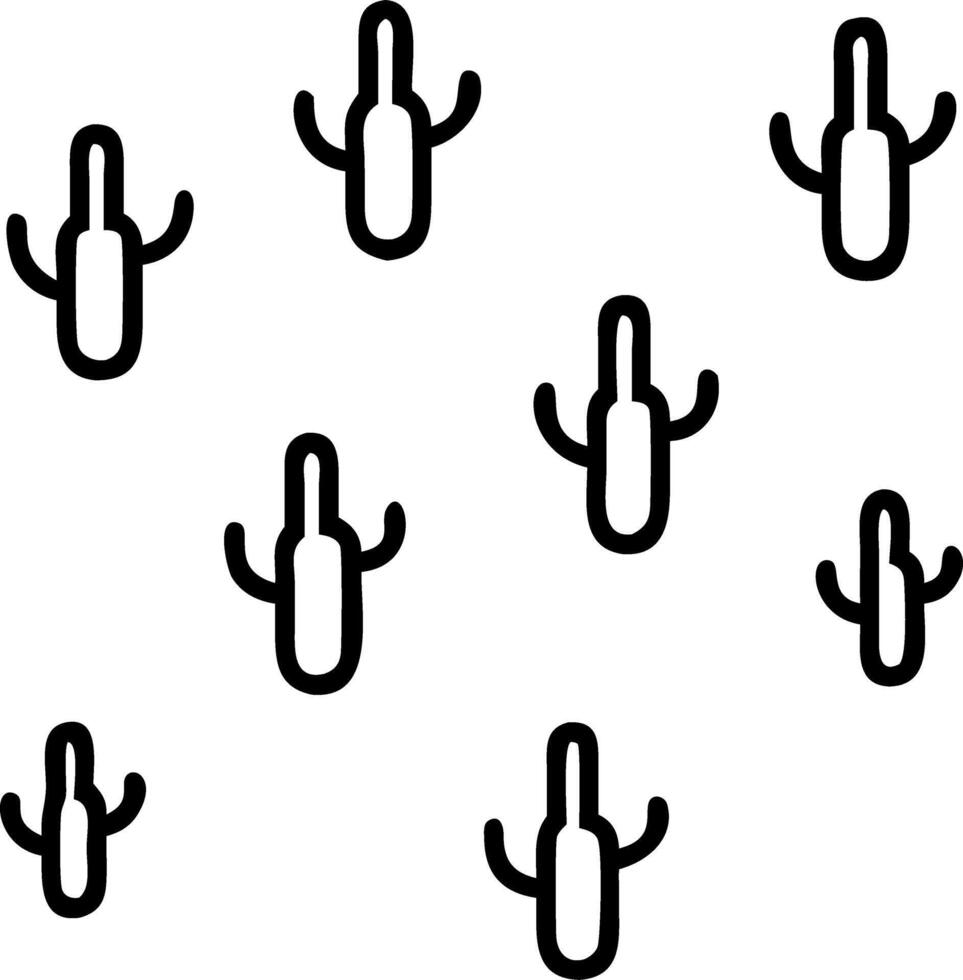 Botanical garden cactus seamless tile pattern with various cactus species in natural greens on white background perfect for serene spaces Edition vector