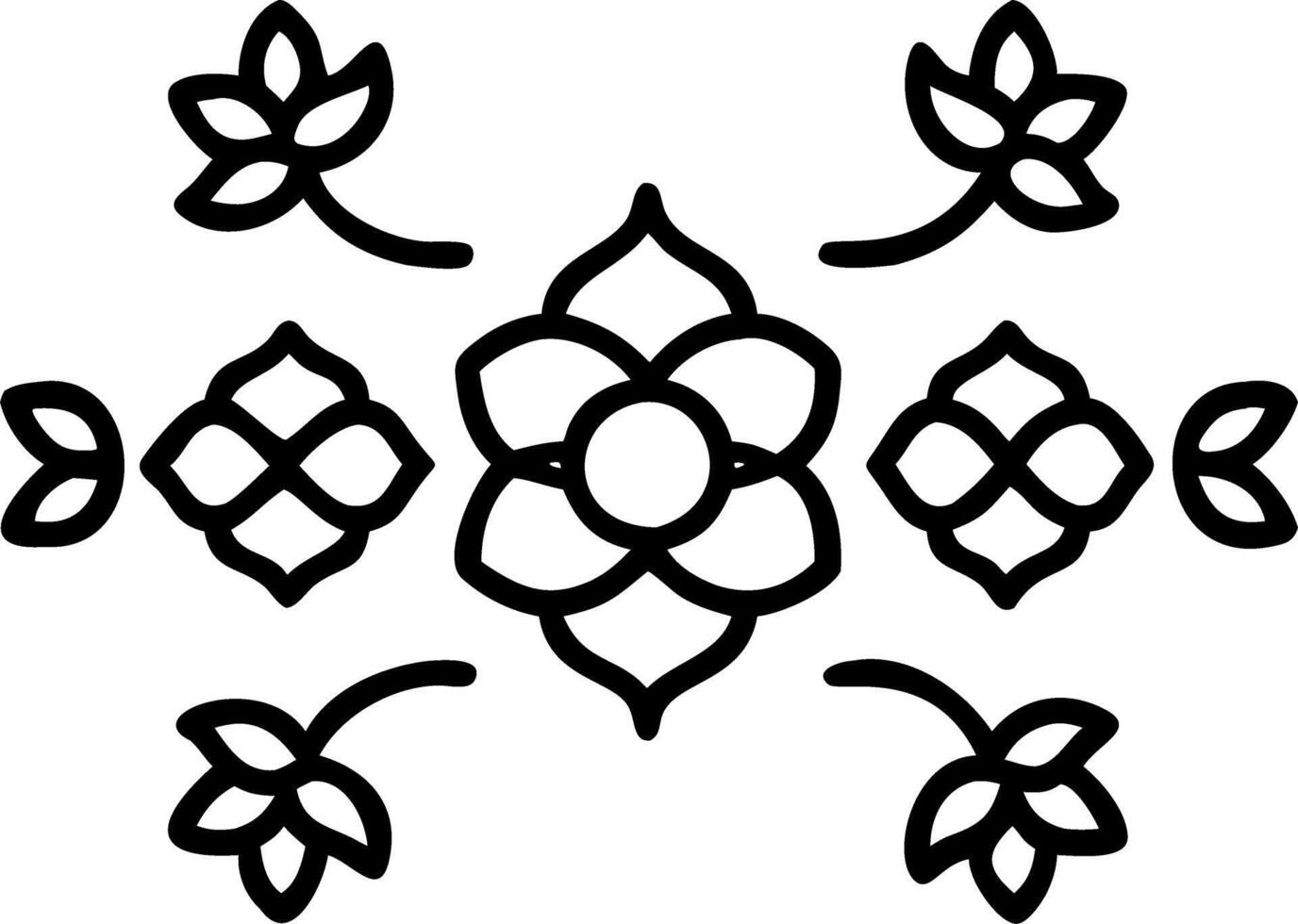 Bohemian rose seamless tile pattern with lush pink roses and intricate details on to white background ideal for eclectic spaces Set 10 vector