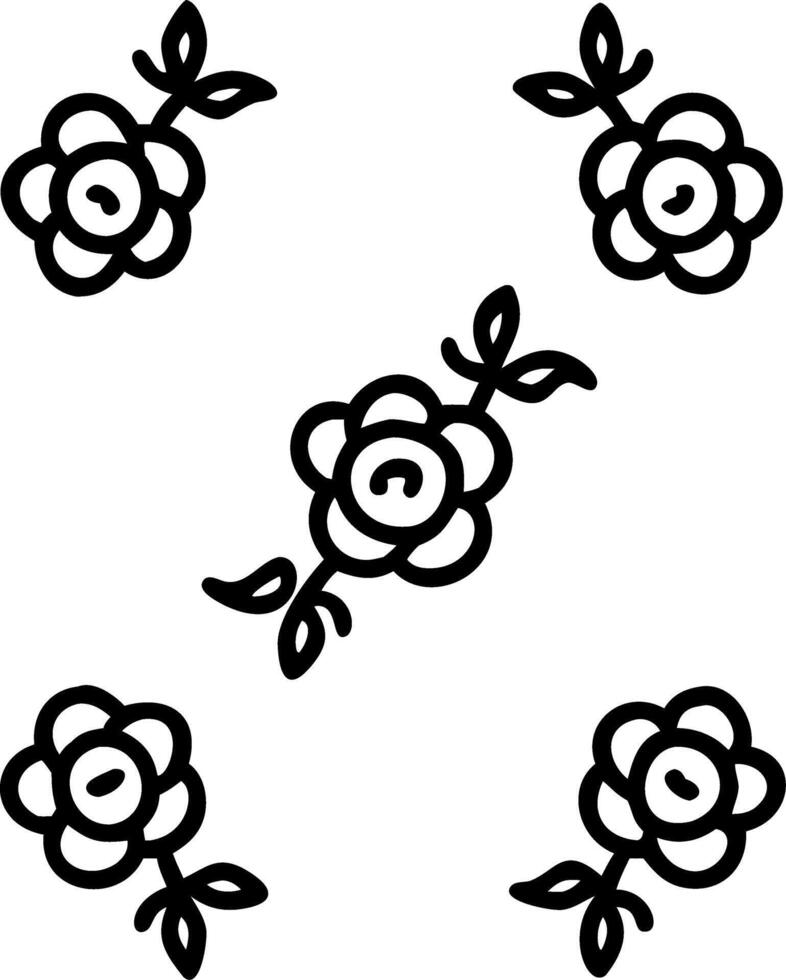 Bohemian rose seamless tile pattern with lush pink roses and intricate details on to white background ideal for eclectic spaces Set 6 vector