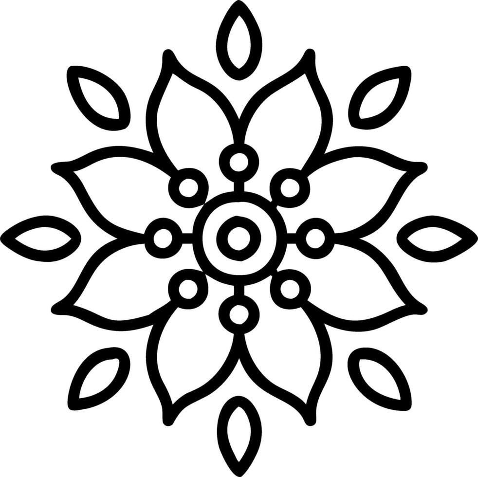 Bohemian floral mandala seamless tile pattern with colorful petals and intricate details on white background ideal for eclectic spaces Edition vector