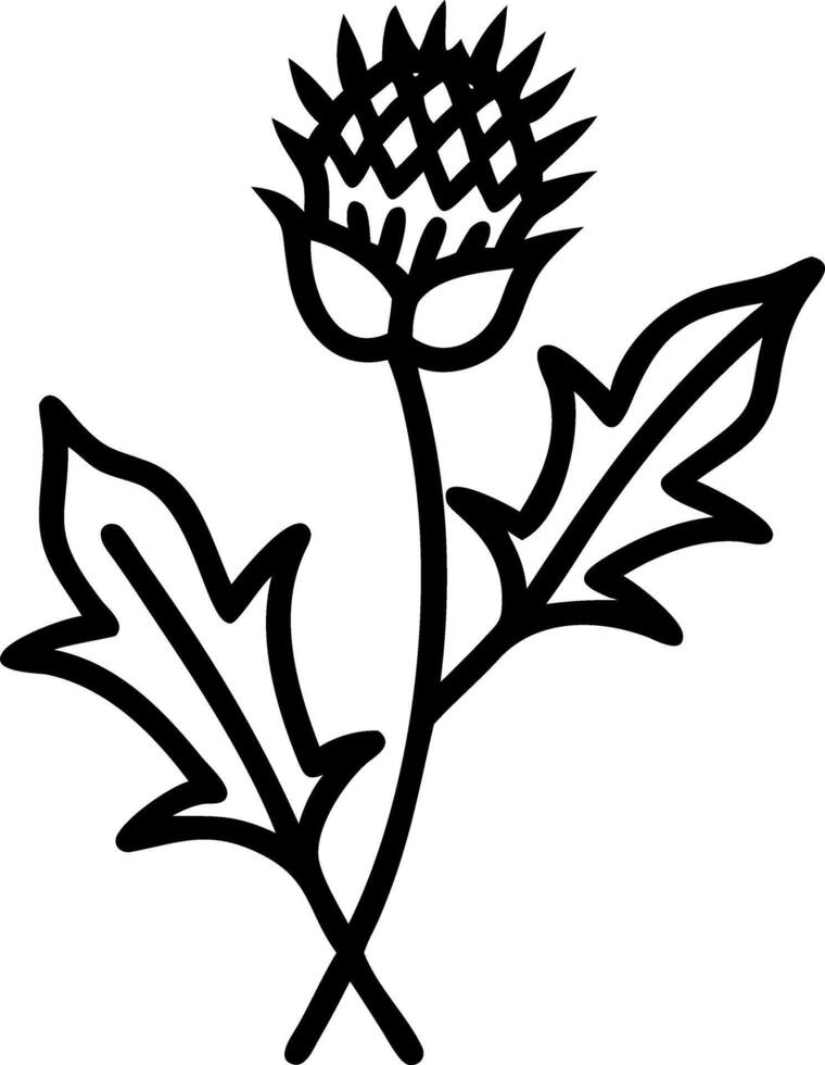 Beautiful watercolor painting of thistle symbolizing Scotland showcasing prickly leaves and vibrant purple flowers in detailed artistic style vector