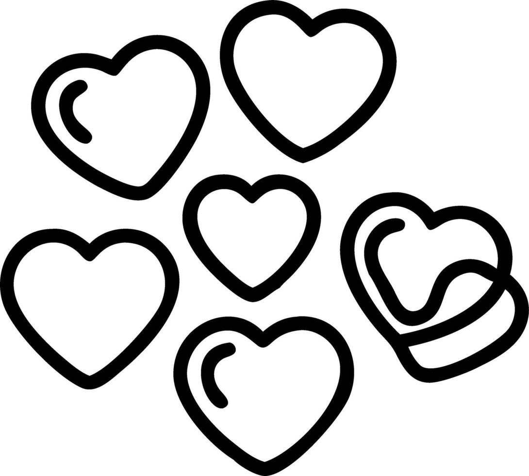Assorted heart shaped chocolates on pink background perfect for Valentines Day celebrations romantic themes Set 3 vector