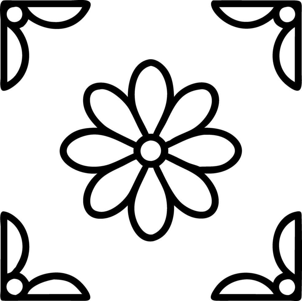 Art Nouveau daisy seamless tile pattern with flowing lines and pastel colors ideal for elegant dining rooms Set 8 vector