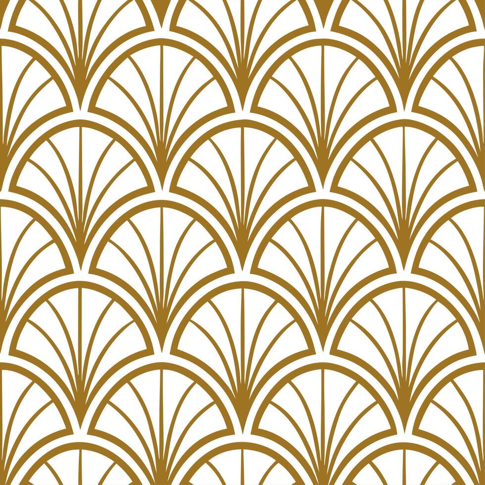 Art deco seamless tile pattern with metallic accents for luxurious interiors vector