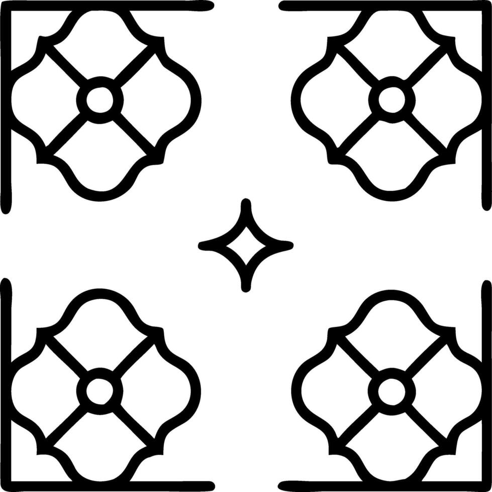 Art Deco poppy seamless tile pattern with symmetrical poppy motifs and gold accents for glamorous interiors Set 3 vector