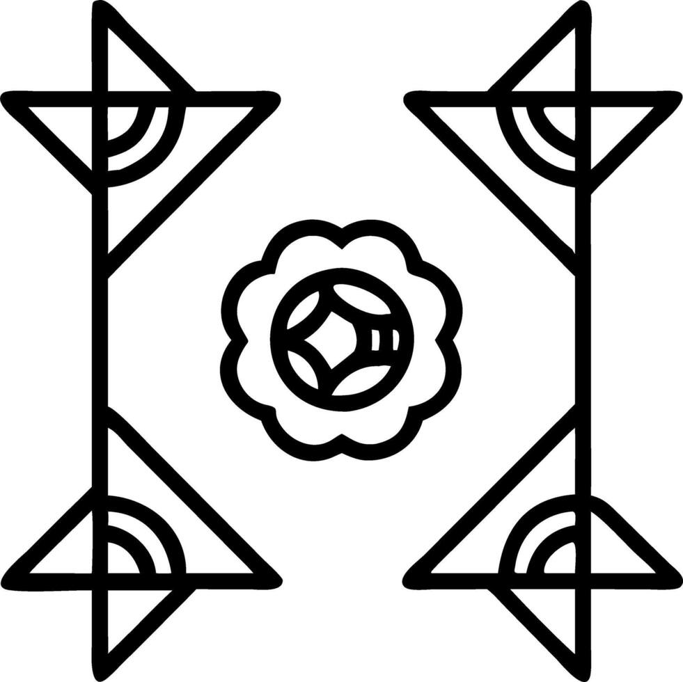 Art Deco rose seamless tile pattern with symmetrical rose motifs and gold accents for luxurious interiors Set 5 vector